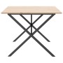 Mesa comedor marco X madera maciza pino y hierro 200x100x75 cm de , Mesas de cocina y de comedor - Ref: Foro24-3282701, Preci...