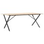 Mesa comedor marco X madera maciza pino y hierro 200x100x75 cm de , Mesas de cocina y de comedor - Ref: Foro24-3282701, Preci...