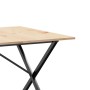 Mesa comedor marco X madera maciza pino y hierro 200x100x75 cm de , Mesas de cocina y de comedor - Ref: Foro24-3282701, Preci...