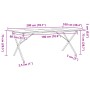 Mesa comedor marco X madera maciza pino y hierro 200x100x75 cm de , Mesas de cocina y de comedor - Ref: Foro24-3282701, Preci...