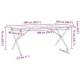 Mesa comedor marco X madera maciza pino y hierro 200x100x75 cm de , Mesas de cocina y de comedor - Ref: Foro24-3282701, Preci...