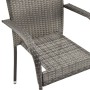Sillas de jardín apilables 6 unidades ratán sintético gris de vidaXL, Sillas de jardín - Ref: Foro24-310088, Precio: 275,89 €...
