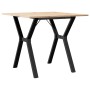 Mesa de comedor marco Y madera maciza pino y hierro 80x80x75 cm de , Mesas de cocina y de comedor - Ref: Foro24-3282717, Prec...
