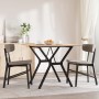 Mesa de comedor marco Y madera maciza pino y hierro 80x80x75 cm de , Mesas de cocina y de comedor - Ref: Foro24-3282717, Prec...