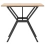 Mesa de comedor marco Y madera maciza pino y hierro 80x80x75 cm de , Mesas de cocina y de comedor - Ref: Foro24-3282717, Prec...