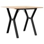 Mesa de comedor marco Y madera maciza pino y hierro 80x80x75 cm de , Mesas de cocina y de comedor - Ref: Foro24-3282717, Prec...