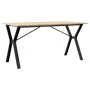 Dining table with solid pine wood and iron frame, 140x80x75cm. by , Kitchen and dining tables - Ref: Foro24-3282720, Price: 1...