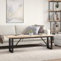 Mesa centro marco O madera maciza pino y hierro 160x40x45,5 cm de , Mesas de centro - Ref: Foro24-3282734, Precio: 105,51 €, ...