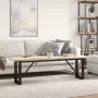 Mesa centro marco O madera maciza pino y hierro 160x40x45,5 cm de , Mesas de centro - Ref: Foro24-3282734, Precio: 103,88 €, ...