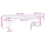 Mesa centro marco O madera maciza pino y hierro 160x40x45,5 cm de , Mesas de centro - Ref: Foro24-3282734, Precio: 105,51 €, ...