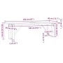 Mesa centro marco O madera maciza pino y hierro 160x40x45,5 cm de , Mesas de centro - Ref: Foro24-3282734, Precio: 103,88 €, ...