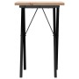 Mesa comedor marco X madera maciza pino y hierro 50x50x75,5 cm de , Mesas de cocina y de comedor - Ref: Foro24-3282757, Preci...