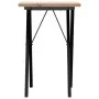 Mesa comedor marco X madera maciza pino y hierro 50x50x75,5 cm de , Mesas de cocina y de comedor - Ref: Foro24-3282757, Preci...