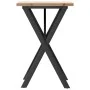 Mesa comedor marco X madera maciza pino y hierro 50x50x75,5 cm de , Mesas de cocina y de comedor - Ref: Foro24-3282757, Preci...