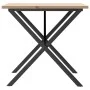 Mesa comedor marco X madera maciza pino y hierro 90x90x75,5 cm de , Mesas de cocina y de comedor - Ref: Foro24-3282762, Preci...