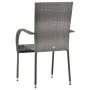 Sillas de jardín apilables 4 unidades ratán sintético gris de vidaXL, Sillas de jardín - Ref: Foro24-310085, Precio: 194,97 €...