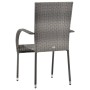 Sillas de jardín apilables 4 unidades ratán sintético gris de vidaXL, Sillas de jardín - Ref: Foro24-310085, Precio: 196,07 €...