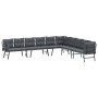 Bancos de jardín cojines 4 pzas acero recubrimiento polvo negro de , Bancos de jardín - Ref: Foro24-3283713, Precio: 479,06 €...