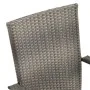 Sillas de jardín apilables 4 unidades ratán sintético gris de vidaXL, Sillas de jardín - Ref: Foro24-310085, Precio: 194,97 €...