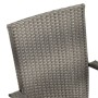 Sillas de jardín apilables 4 unidades ratán sintético gris de vidaXL, Sillas de jardín - Ref: Foro24-310085, Precio: 196,07 €...