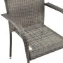 Sillas de jardín apilables 4 unidades ratán sintético gris de vidaXL, Sillas de jardín - Ref: Foro24-310085, Precio: 194,97 €...
