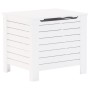 Caja de almacenaje y tapa RANA madera maciza blanca 60x49x54 cm de , Baúles de almacenamiento - Ref: Foro24-4002320, Precio: ...