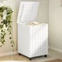 Cesta ropa sucia con ruedas RANA madera pino blanca 45x45x64 cm de , Cestas para ropa - Ref: Foro24-4002334, Precio: 81,24 €,...