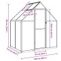 Invernadero con marco base aluminio plateado 169x114x195 cm de , Invernaderos - Ref: Foro24-4005822, Precio: 290,06 €, Descue...