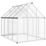Invernadero con marco base aluminio plateado 224x169x195 cm de , Invernaderos - Ref: Foro24-4005834, Precio: 414,74 €, Descue...