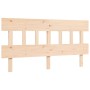 Estructura de cama de matrimonio con cabecero madera maciza de vidaXL, Camas y somieres - Ref: Foro24-3195161, Precio: 135,37...