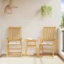 Cojines de asiento de jardín cuadrados 2 uds crema 45x45x2 cm de , Cojines para sillas y sofás - Ref: Foro24-847725, Precio: ...