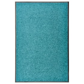 Felpudo lavable azul cian 60x90 cm de vidaXL, Felpudos - Ref: Foro24-323458, Precio: 41,24 €, Descuento: %