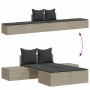 Tumbona doble con cojines ratán sintético gris claro de , Tumbonas - Ref: Foro24-368394, Precio: 297,16 €, Descuento: %