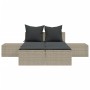 Tumbona doble con cojines ratán sintético gris claro de , Tumbonas - Ref: Foro24-368394, Precio: 297,16 €, Descuento: %