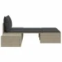 Double sun lounger with light gray synthetic rattan cushions by , Loungers - Ref: Foro24-368394, Price: 309,75 €, Discount: %