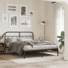Black metal headboard 137 cm by , Headboards and footboards - Ref: Foro24-377149, Price: 45,88 €, Discount: %