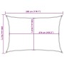 Toldo de vela rectangular HDPE gris claro 160 g/m² 2x3 m de , Sombrillas - Ref: Foro24-4001974, Precio: 23,50 €, Descuento: %
