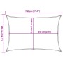 Toldo de vela rectangular HDPE arena 160 g/m² 6x7 m de , Sombrillas - Ref: Foro24-4002051, Precio: 103,47 €, Descuento: %