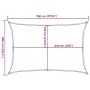 Toldo de vela rectangular HDPE arena 160 g/m² 6x7 m de , Sombrillas - Ref: Foro24-4002051, Precio: 79,27 €, Descuento: %
