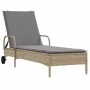 Sun loungers with cushions 2 units synthetic rattan beige by , Loungers - Ref: Foro24-3261437, Price: 333,37 €, Discount: %