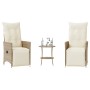 Sillas y mesita de jardín 3 piezas ratán sintético cojín beige de , Conjuntos de jardín - Ref: Foro24-365676, Precio: 244,42 ...