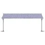 Toldo de pie tela y acero azul y blanco 600x300 cm de , Sombrillas - Ref: Foro24-368934, Precio: 335,86 €, Descuento: %
