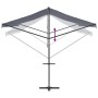 Toldo de pie tela y acero azul y blanco 600x300 cm de , Sombrillas - Ref: Foro24-368934, Precio: 304,92 €, Descuento: %
