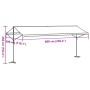 Toldo de pie tela y acero azul y blanco 600x300 cm de , Sombrillas - Ref: Foro24-368934, Precio: 304,92 €, Descuento: %