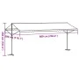 Toldo de pie tela y acero azul y blanco 600x300 cm de , Sombrillas - Ref: Foro24-368934, Precio: 335,86 €, Descuento: %