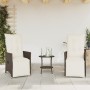 Sillas y mesita de jardín con cojines 3 piezas ratán PE marrón de , Conjuntos de jardín - Ref: Foro24-365674, Precio: 242,81 ...