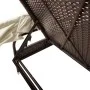 2 synthetic rattan sun loungers with canopy and table in brown color. by , Loungers - Ref: Foro24-3261570, Price: 401,25 €, D...