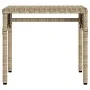 Tumbonas con capota y mesa 2 uds ratán sintético beige de , Tumbonas - Ref: Foro24-3261572, Precio: 400,66 €, Descuento: %