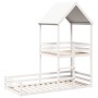 Cama con techo madera maciza de pino blanco 90x190 cm de , Camas y somieres - Ref: Foro24-3282397, Precio: 353,19 €, Descuent...