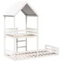 Cama con techo madera maciza de pino blanco 90x190 cm de , Camas y somieres - Ref: Foro24-3282397, Precio: 347,50 €, Descuent...
